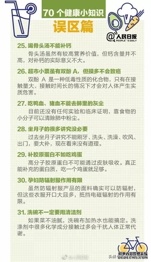 人民日報發(fā)布：70個超實用健康小知識，值得收藏